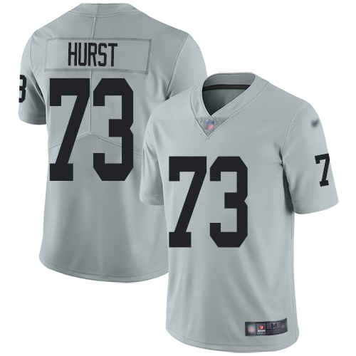 Men Oakland Raiders Limited Silver Maurice Hurst Jersey NFL Football #73 Inverted Legend Jersey->oakland raiders->NFL Jersey